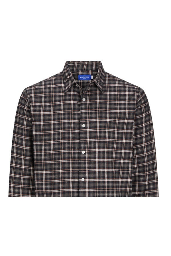 JORJOSHUA FLANNEL CHECK SHIRT LS - ΚΑΦΕ