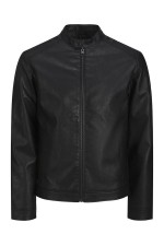JREBCALEB PU JACKET NOOS - ΜΑΥΡΟ