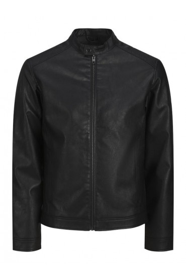 JREBCALEB PU JACKET NOOS - ΜΑΥΡΟ