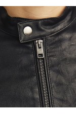 JREBCALEB PU JACKET NOOS - ΜΑΥΡΟ