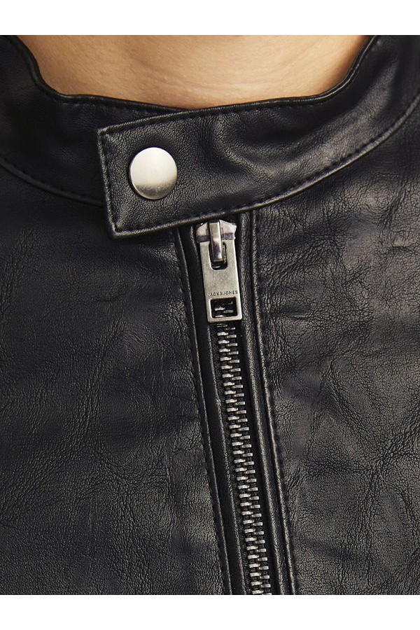 JREBCALEB PU JACKET NOOS - ΜΑΥΡΟ