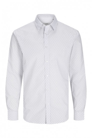 JREBGAVIN PRINT SHIRT LS - ΛΕΥΚΟ