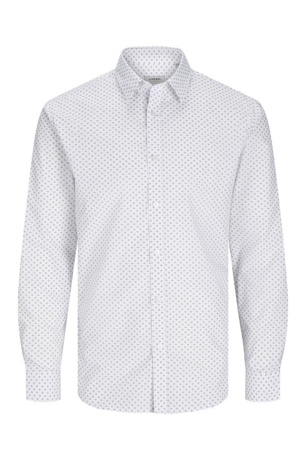 JREBGAVIN PRINT SHIRT LS - ΛΕΥΚΟ