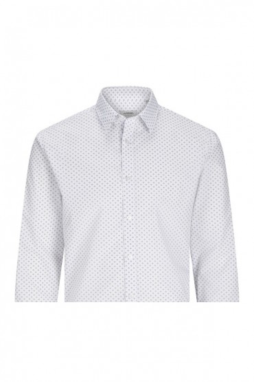 JREBGAVIN PRINT SHIRT LS - ΛΕΥΚΟ