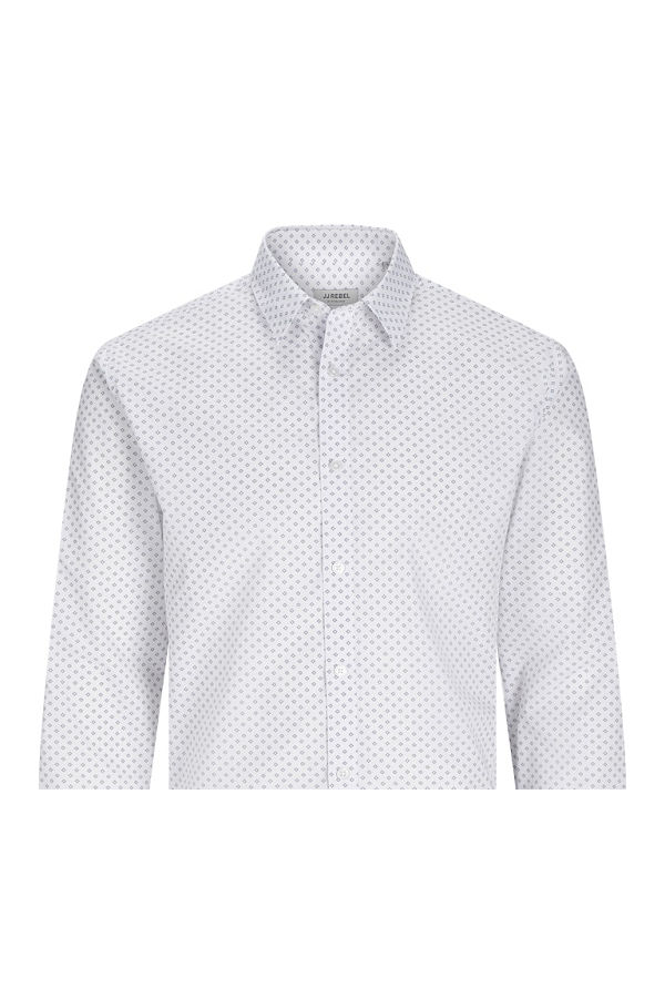 JREBGAVIN PRINT SHIRT LS - ΛΕΥΚΟ