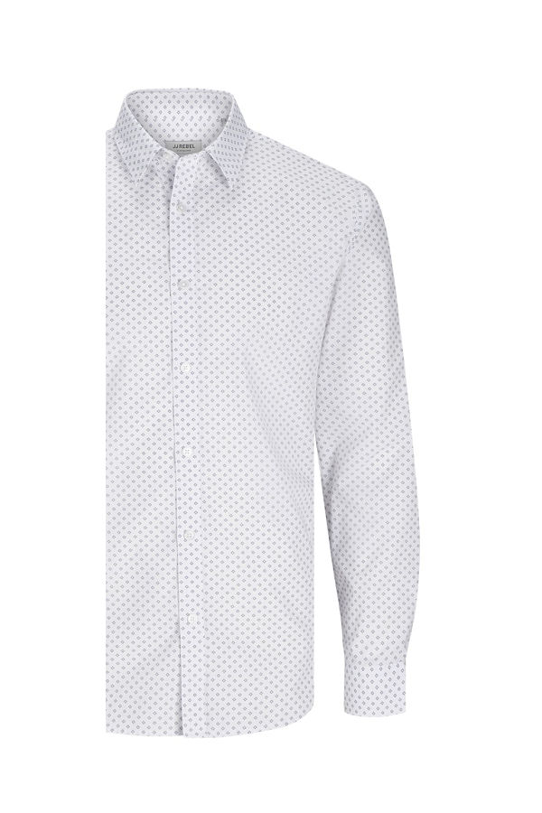 JREBGAVIN PRINT SHIRT LS - ΛΕΥΚΟ