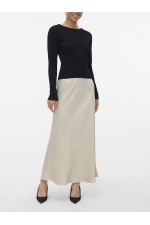 VMSILJE LS O-NECK CABLE PULLOVER NOOS - ΜΑΥΡΟ