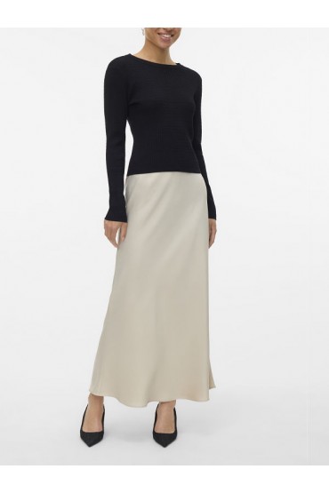 VMSILJE LS O-NECK CABLE PULLOVER NOOS - ΜΑΥΡΟ