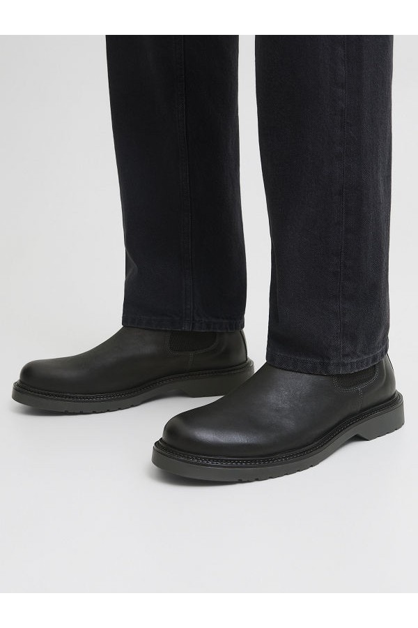 JFWLEYTON LEATHER SN - ΜΑΥΡΟ