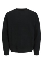 JPRBLABRADFORT KNIT CREW NECK - ΜΑΥΡΟ