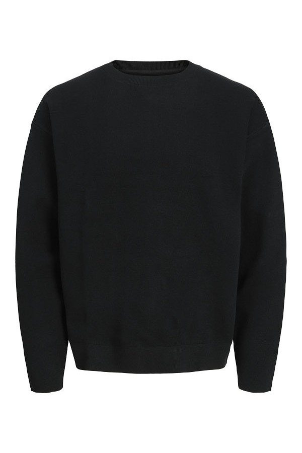 JPRBLABRADFORT KNIT CREW NECK - ΜΑΥΡΟ
