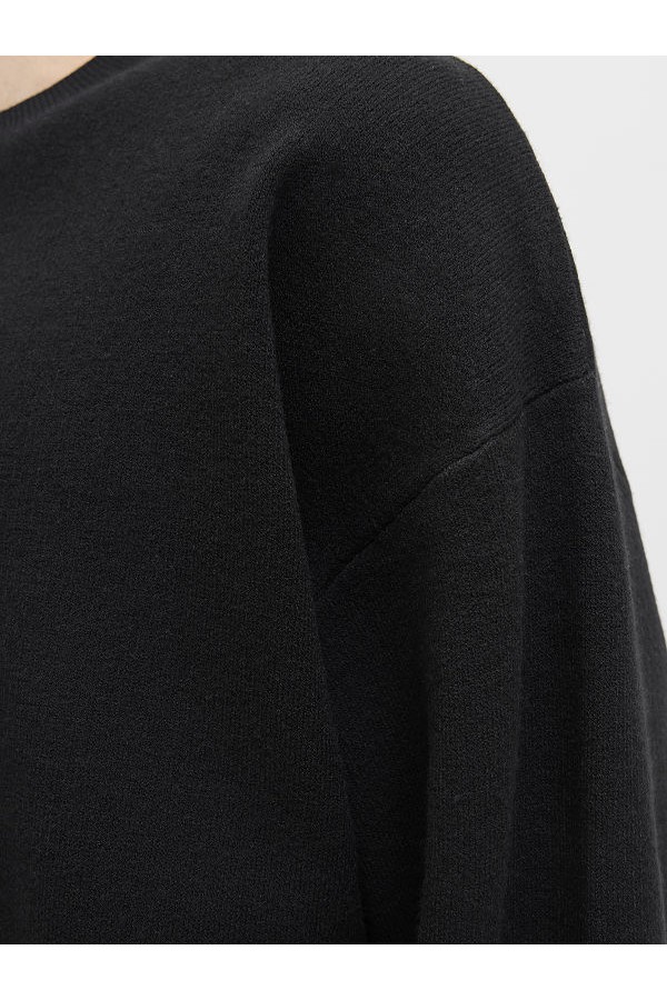 JPRBLABRADFORT KNIT CREW NECK - ΜΑΥΡΟ