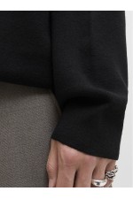 JPRBLABRADFORT KNIT CREW NECK - ΜΑΥΡΟ