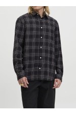 JORJOSHUA FLANNEL CHECK SHIRT LS - ΜΑΥΡΟ