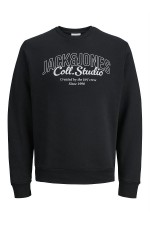 JJMAKOTO SWEAT CREW NECK - ΜΑΥΡΟ