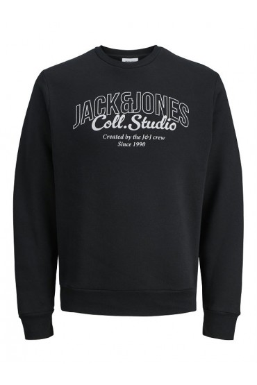 JJMAKOTO SWEAT CREW NECK - ΜΑΥΡΟ