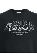 JJMAKOTO SWEAT CREW NECK - ΜΑΥΡΟ