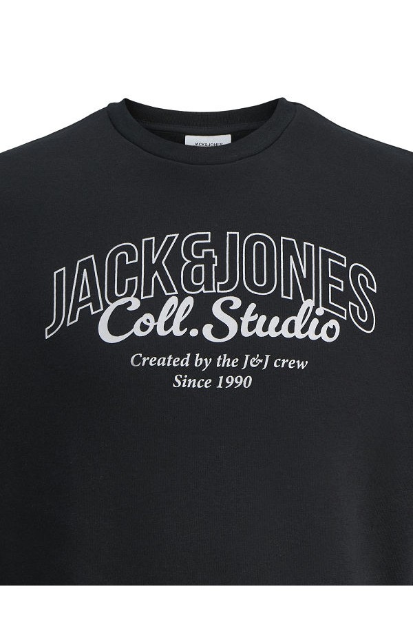 JJMAKOTO SWEAT CREW NECK - ΜΑΥΡΟ