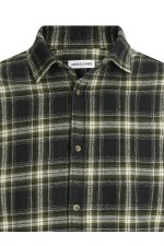 JJJOSHUA CHECK SHIRT LS - ΜΑΥΡΟ