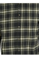 JJJOSHUA CHECK SHIRT LS - ΜΑΥΡΟ