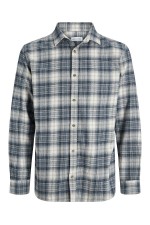 JJJOSHUA CHECK SHIRT LS - ΓΚΡΙ