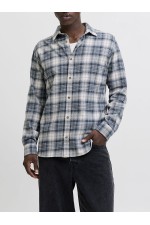 JJJOSHUA CHECK SHIRT LS - ΓΚΡΙ