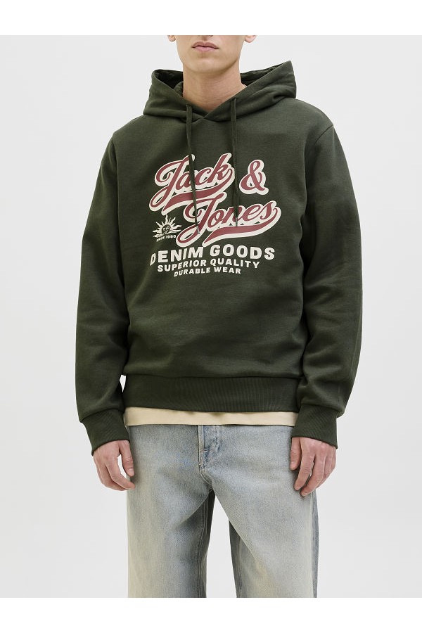 JJΕLOGO SWEAT HOOD 2 COL 25/26 - ΠΡΑΣΙΝΟ