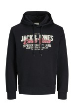 JJΕLOGO SWEAT HOOD 2 COL 25/26 - ΜΑΥΡΟ