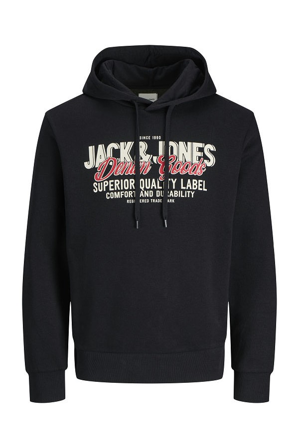 JJΕLOGO SWEAT HOOD 2 COL 25/26 - ΜΑΥΡΟ