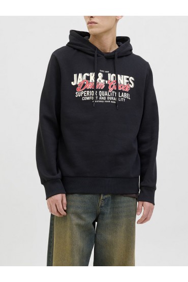 JJΕLOGO SWEAT HOOD 2 COL 25/26 - ΜΑΥΡΟ