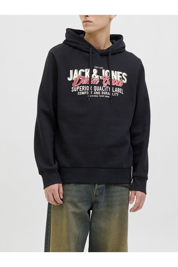 JJΕLOGO SWEAT HOOD 2 COL 25/26 - ΜΑΥΡΟ