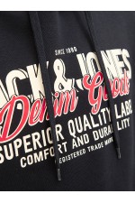 JJΕLOGO SWEAT HOOD 2 COL 25/26 - ΜΑΥΡΟ