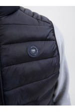 JJEBRADLEY LIGHT BODYWARMER COLLAR NOOS - ΜΑΥΡΟ