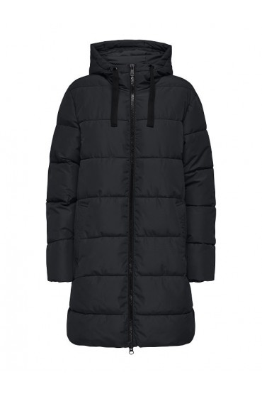 ONLCLAIR PUFFER HOOD COAT CC - ΜΑΥΡΟ