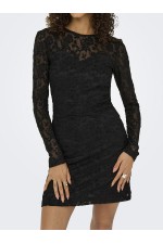 ONLBLAISE L/S O-NECK DRESS JRS NC - ΜΑΥΡΟ