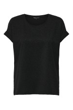 ONLMOSTER GLITTER S/S TOP NOOS JRS - ΜΑΥΡΟ
