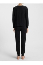 HUGO ID LS-SHIRT - ΜΑΥΡΟ
