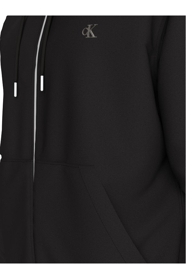 LS EU 350TERRY MONOGRAM FZ HODDIES - ΜΑΥΡΟ