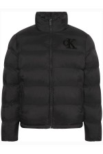 CALVIN KLEIN LS NYLON MONOGRAM PUFFER JKT - ΜΑΥΡΟ