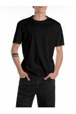 REPLAY T-SHIRT MENS - ΜΑΥΡΟ