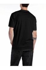 REPLAY T-SHIRT MENS - ΜΑΥΡΟ