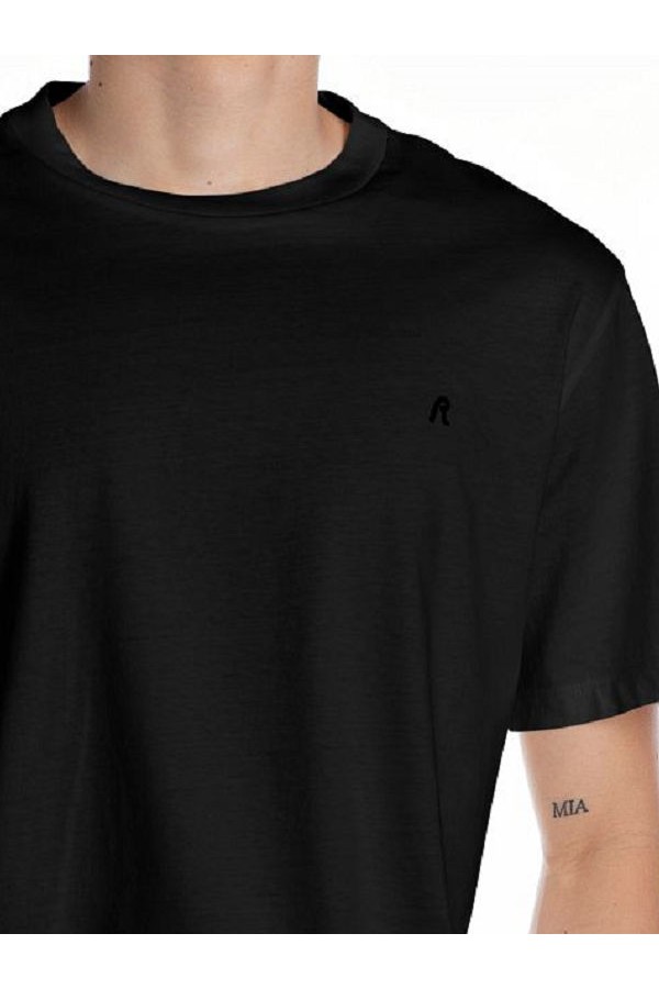 REPLAY T-SHIRT MENS - ΜΑΥΡΟ