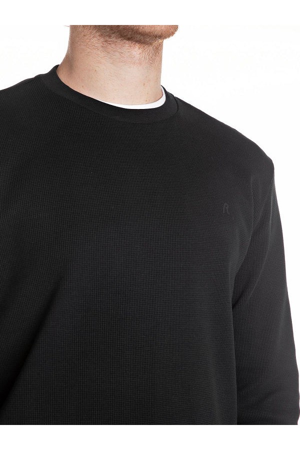 REPLAY T-SHIRT MENS - ΜΑΥΡΟ