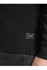 REPLAY T-SHIRT MENS - ΜΑΥΡΟ