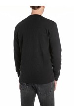 REPLAY T-SHIRT MENS - ΜΑΥΡΟ