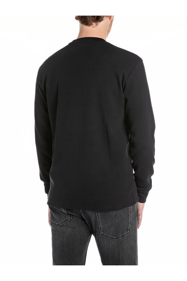 REPLAY T-SHIRT MENS - ΜΑΥΡΟ