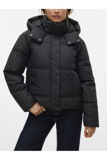 VMGRETAKYLIE SHORT COATED JACKET NOOS - ΜΑΥΡΟ