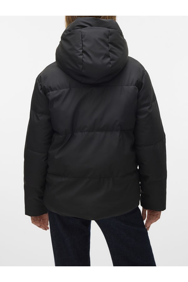 VMGRETAKYLIE SHORT COATED JACKET NOOS - ΜΑΥΡΟ