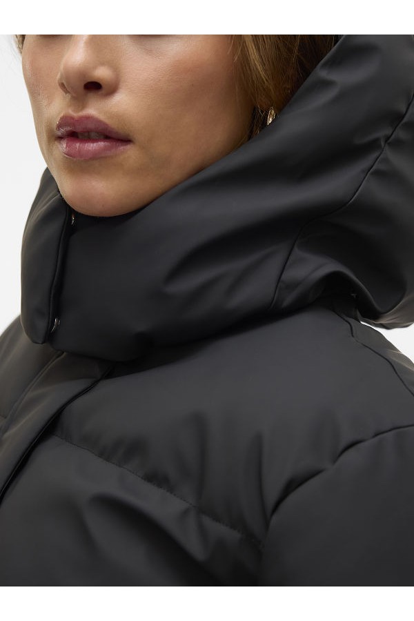 VMGRETAKYLIE SHORT COATED JACKET NOOS - ΜΑΥΡΟ