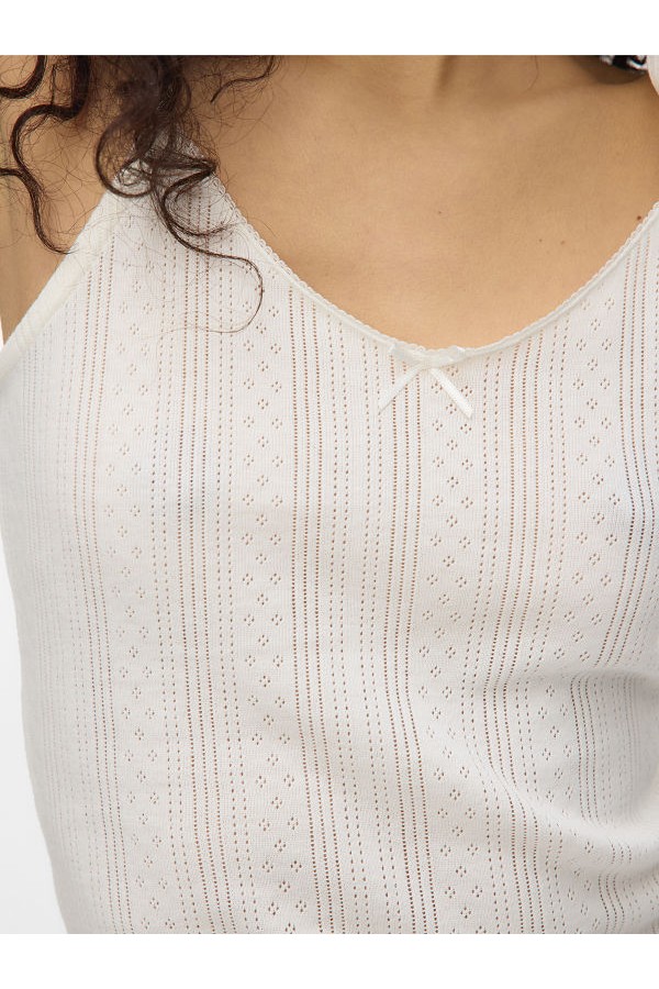 VMLISA POINTELLE SINGLET TOP JRS NOOS - ΛΕΥΚΟ